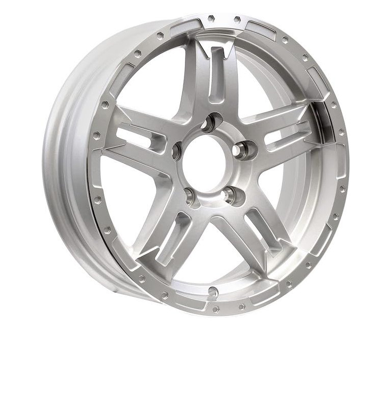 Brushed Aluminum Trailer Wheels 12inch Rims 12 by 4 and 5 lug for Boat and PWC Trailer