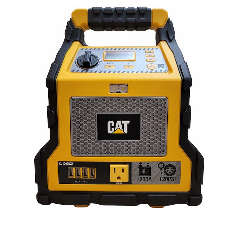 cat 3-in-1 powerstation battery jump starter 1200 amps 120 psi compressor with USB